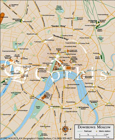 Карта Москвы Moscow City Map